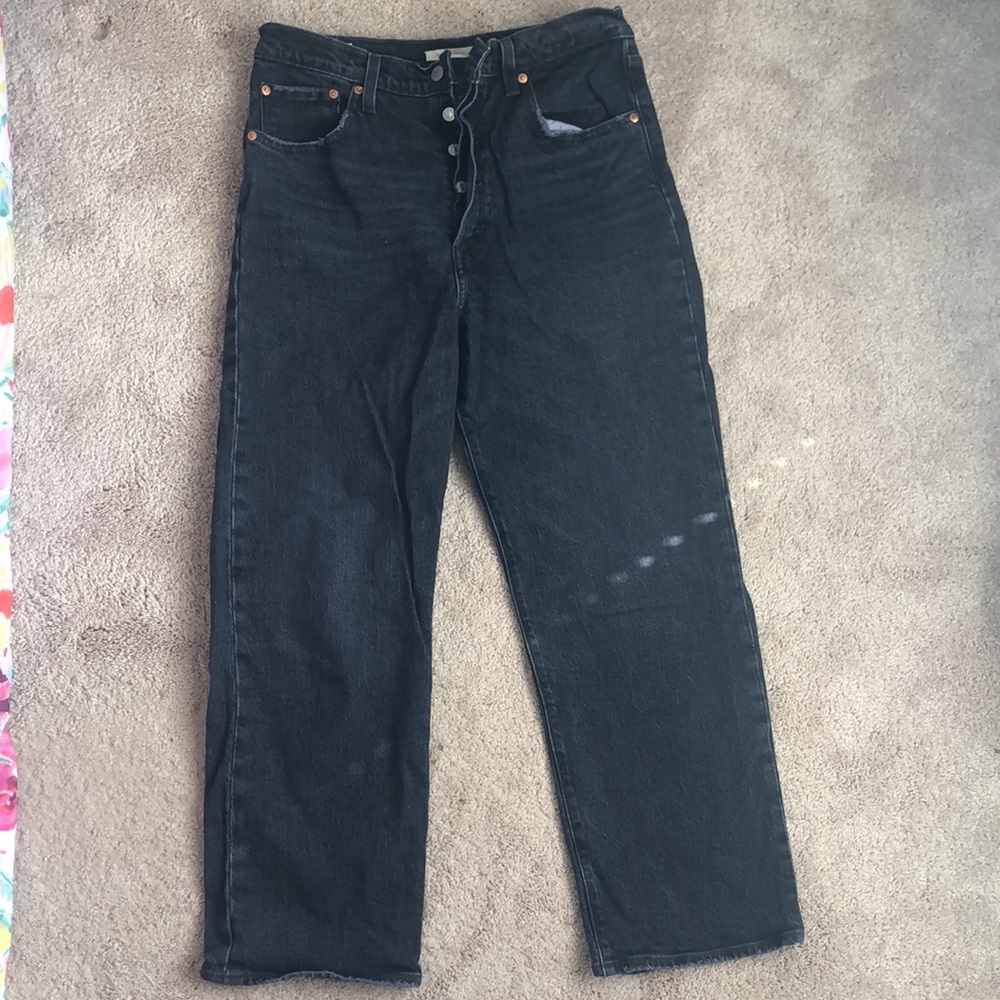 Black Ribcage Straight Jeans~Levi’s